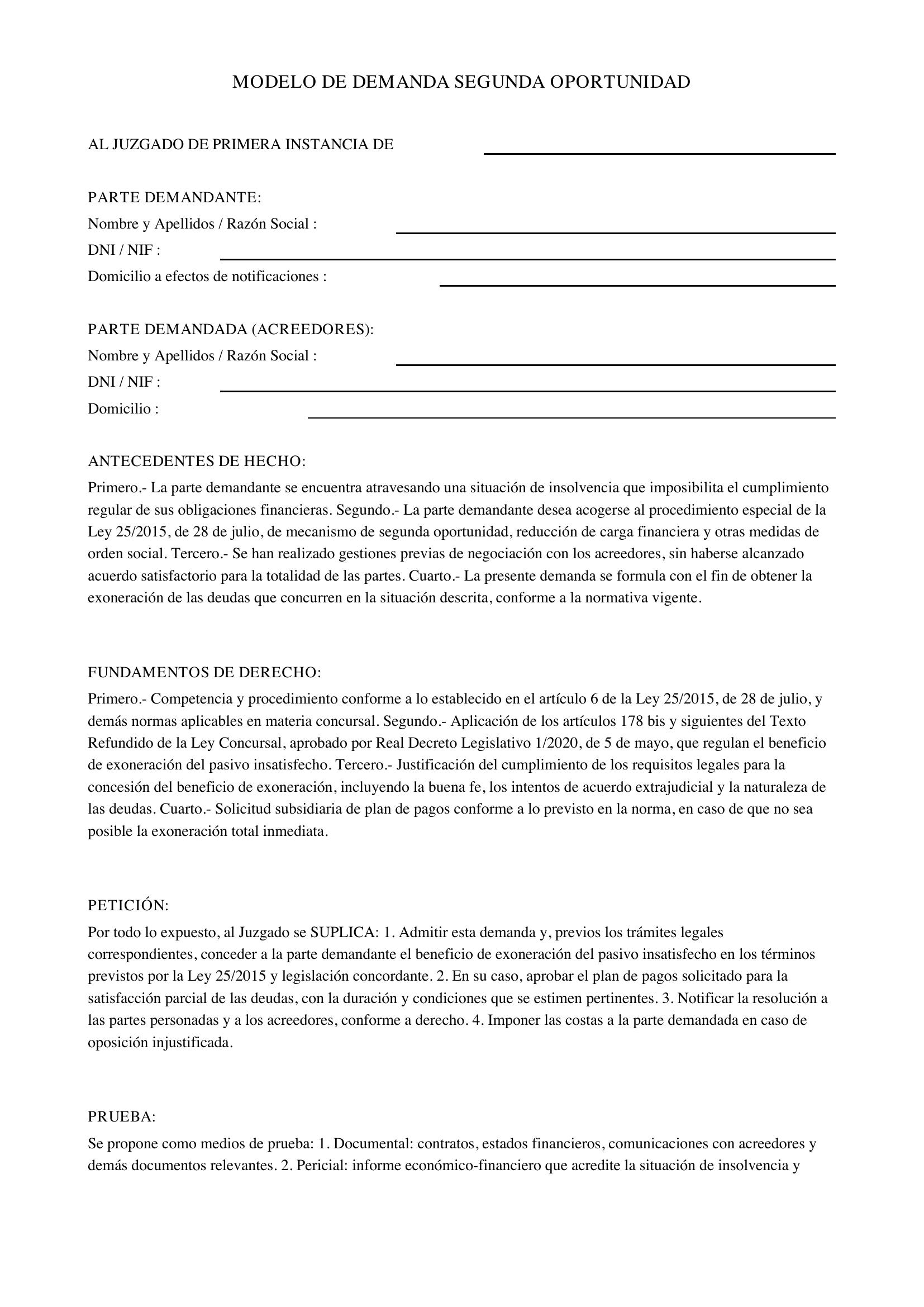 Modelo Demanda Segunda Oportunidad